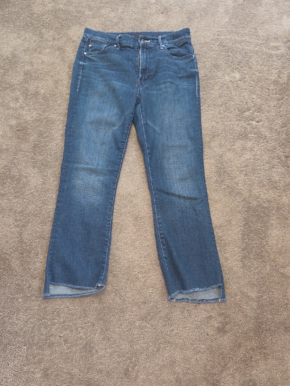MOTHER The Insider Crop Step Fray In Royal Treatment Size 28